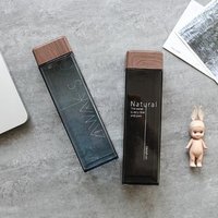 Wholesale Transparent Square Shape Water Bottle Portable Wood Lid Sport Water Drinking Bottle