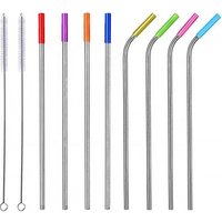 Custom Metal Straws Stainless Steel Reusable Metal Straws Set