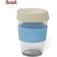 Factory outlet new durable heat resistant reusable coffee glass cup with lid