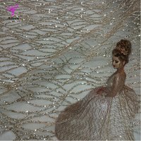 Shiny Bridal Sequin Mesh Lace Fabric