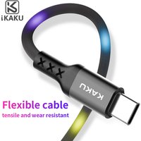 2019 custom mobile cable usb high quality 3.2A shining led light line charging cable for all phone heads promotion