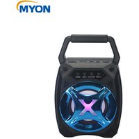 Top Sell New Bluetooth Speaker LED Light Outdoor Portable Wireless Mini Wooden Speaker with BT USB TF FM Radio AUX IN