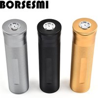 Newest Aluminium cigar case tube Metal Cigar Holder Multi function Tobacco Humidor Aluminum Single Cigar Tube with Hygrometer
