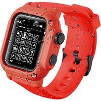 Universal Waterproof Slim Protective Silicon Watch Case and Band for Apple Watch Series 4