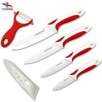 FINDKING Brand Beauty Gifts nice touch handle kitchen knife set Ceramic Knife 3" 4" 5" 6" inch+ Peeler+Covers fruit knife set