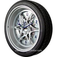 14Inch Customized Classic Tire Rim Gear Clock With Logo
