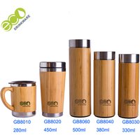 Personalised Double Wall Bamboo Coffee Thermos
