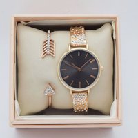 2019 Fahion Luxury Women Gold Jewelry Watch With PInk Gift Box OEM Design