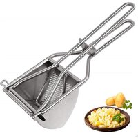 Kitchen Gadgets 2019 Amazon Wholesale Stainless Steel Premium Manual Mashed Potato Maker Fruit Masher Potato Masher Ricer
