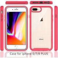 360 Degree Protection Heavy Duty Clear TPU Bumper Case For iPhone 6/6s/7/8 Plus Armor Cover