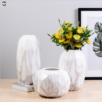 pattern creative living room decoration geometric modern ceramic vase pottery Nordic home marble flower vase