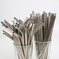 High Quality Cheap Stainless Steel Straw Brush Wholesale Bent Straight Straws