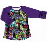 Cotton Ruffle Sleeve Top Witch Nightmare Pattern