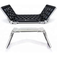 iClever Bluetooth Foldable Wireless Keyboard with Portable Pocket Size, Aluminum Alloy Housing, Carrying Pouch