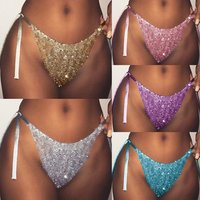 Glitter Brief Bikini Knicker Lingerie Thongs