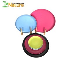 Eco friendly Composable Bamboo Fibre Shallow Dish Plate