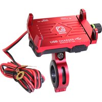 CNC Manufacturing Aluminium Alloy cell phone stand mobile phone holder with USB CHARGER for Scooter Motorcycle