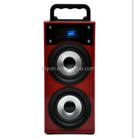 Portable Wooden Cheap Price LED Display Screen Bluetooth System Factory Speaker