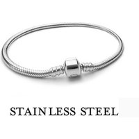 Stainless steel fashion 3mm snake chain bracelets for European beads charms