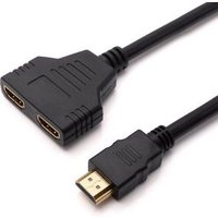 SIPU HDMI Male To Dual Twin HDMI Female 1 to 2 Way Splitter Adapter Cable For HD TV