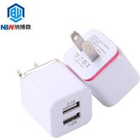 Dual USB Wall Charger 5V2.1A/1A US Plug Cell Mobile Phone Wall Power Adapter for ipad iPhone Samsung HTC Cell Phones