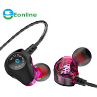 2019 new private mode sports in-ear quad-core double moving circle subwoofer mobile phone headset cross-border explosion