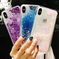 Luxury Bling Flowing Floating Sparkle Glitter Soft Liquid Case(Clear) For Apple Iphone X XS/XR/XS MAX case