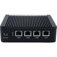 Yanling Hot sale Intel Atom E3845 Quad Core Mini PC Server 4 Ethernet Pfsense Firewall Router With SIM Slot