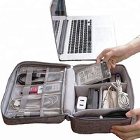 Double Layer Travel Electronics Organiser Bag