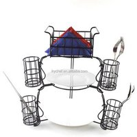 Metal Buffet Caddy Dispaly Rack Serving Set