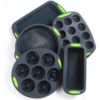 FDA standard 5 piece silicone bakeware molds set for cake