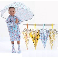 Chinese wholesale umbrella parasol children cartoon umbrella colorful cute animal pattern print rain kid umbrella for child