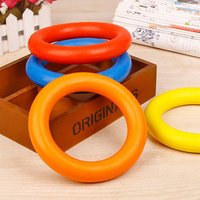 Large Sizes Natural Non-toxic Bite Resistant Rubber Ring Tooth Cleaning Ring Chew Toy For Dog
