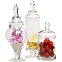 Decorative Hand Blown Glass Apothecary Jars