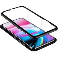 2019 Hot Trending Products Magnetic Adsorption with Aluminum Metal Frame and Glass magnet Case For huawei P20/Y9 2019