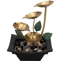 Metal Flower Leaf Water Fountain Decoration