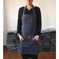 wholesale jean denim apron for barbecue coffee bar apron