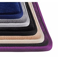 Memory Foam Bath Mat Non Slip Absorbent Super Cozy Velvet Bathroom Rug Carpet (17" X 24", Lavender)