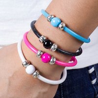 Newest Micro Beads Bracelet Charger Charging Data Sync USB Cable For Samsung Galaxy S6 for Apple Phone 6 7 8 x