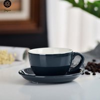 European Ceramic garland coffee cup set cappuccino latte cup ceramic cup with saucer 220ml big fancy thickening