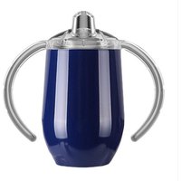12 oz stainless steel insulated double handle wine tumblers for kids sippy tumbler with lids