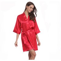 Wholesale Sleeping Robe Women Bride Satin Robe Femme Wedding Bridesmaid Robe