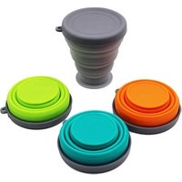 FDA Approved Travel Mug Silicone Collapsible Travel Cup Foldable Expandable Cup BPA Free 200ml