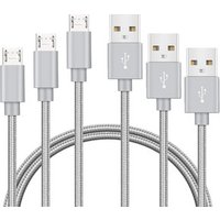 Hengye Free Custom Logo 1M 2M 3M Nylon Braided Micro USB Data Cable V8 For Android Phones