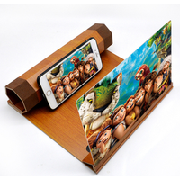 eye-protection Anti-radiation Amplifying Desktop Folding HD Movie Displaying Video Wood Mobile holder phone screen amplifier