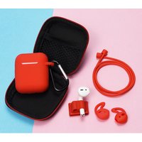 6 IN 1 Kit For AirPods Case Airpods Accessories Kits Protective Silicone Cover Airpod with Ear Hook Grips