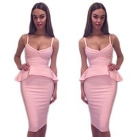 Knee Length Bodycon Bandage Dress – Available 4 Colours