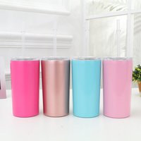 Stainless Steel Vacuum Insulated Car Tumbler Straw