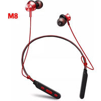 M8 bluetooth earphone Neck Band BT V4.2 Earphone Neck Wireless Headsets