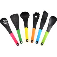 LOW MOQ 7 Piece Heat Resistant Nylon Kitchen Cooking Utensil Set With Holder